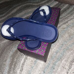 Tory Burch Studded Jelly Flip Flop - Brand New in box -Navy